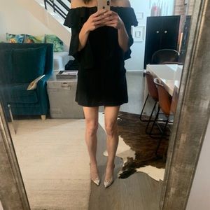 Lulus Black Mini Off The Shoulder Dress